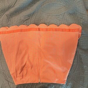 Orange checked women’s skirt -size 12